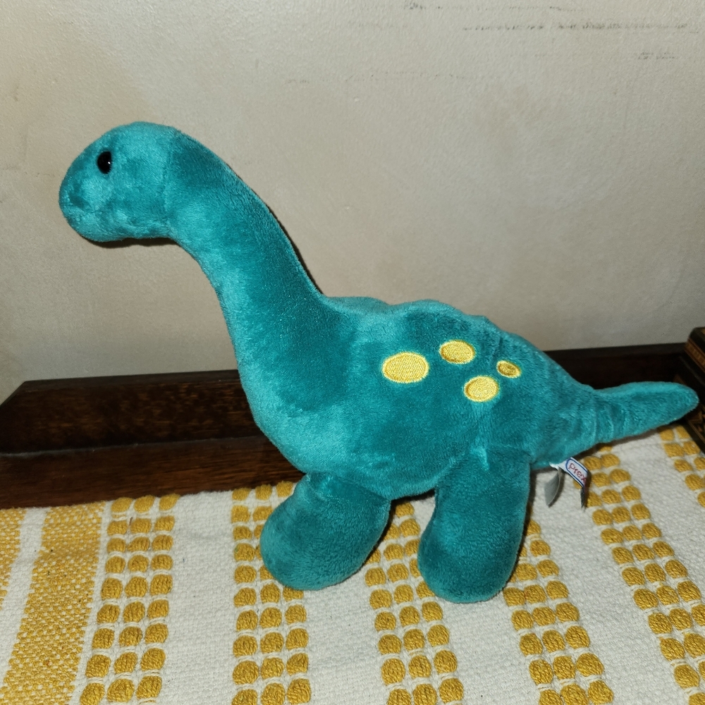 Prextex Teal Dinosaur Plush Toy Brontosaurus
